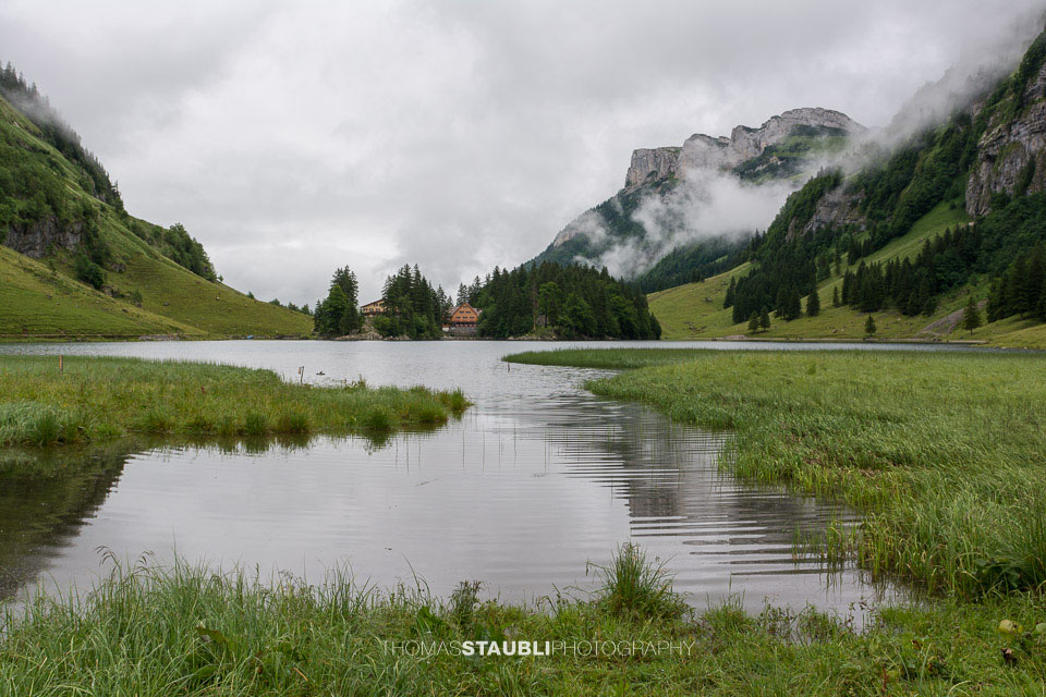 Wolkenverhangener Seealpsee
