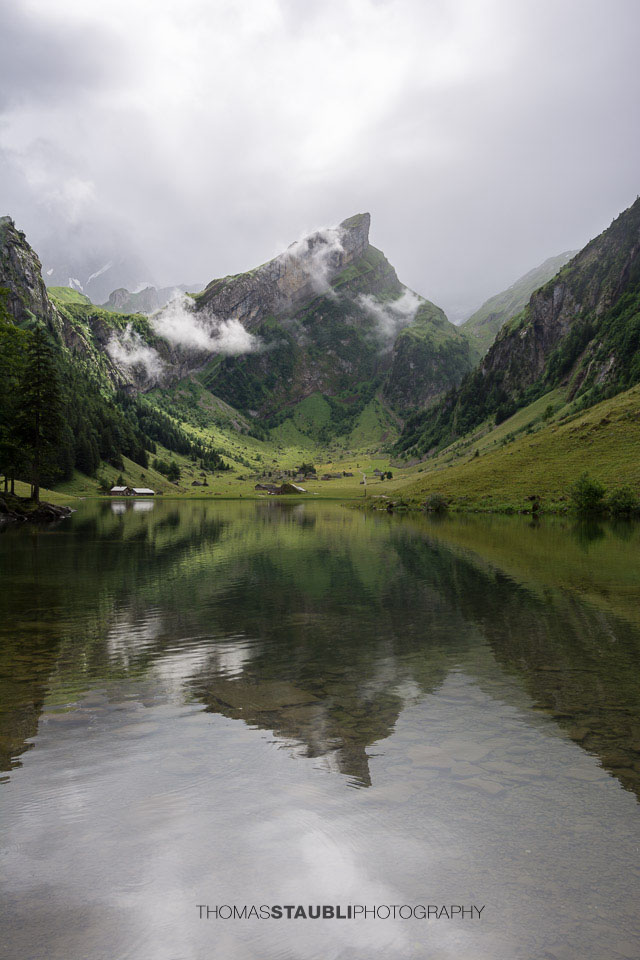 Wolkenverhangener Seealpsee