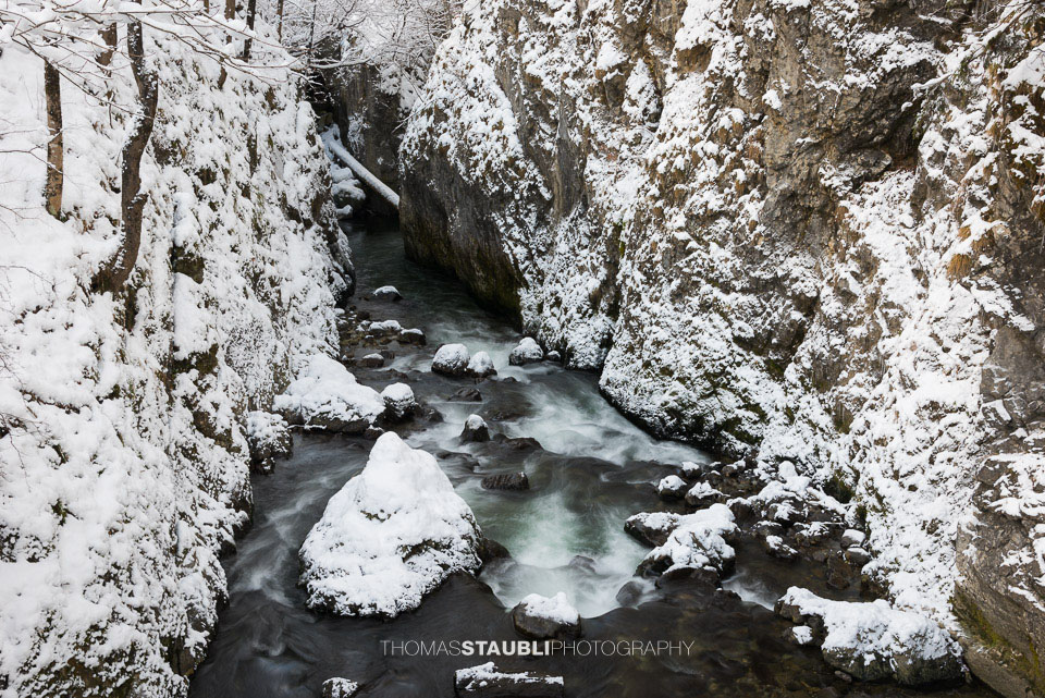 Winterimpressionen an der Thur im Toggenburg