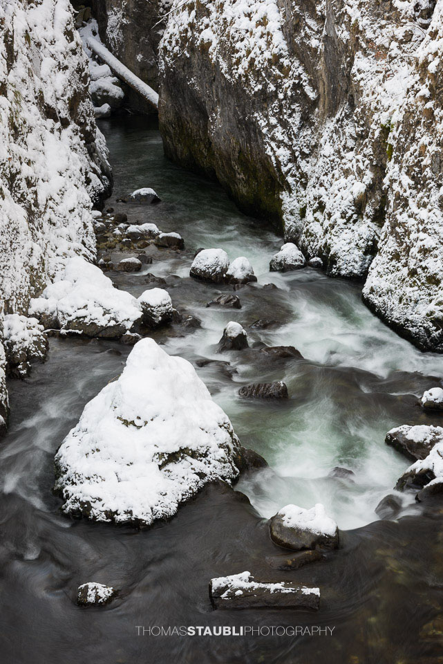 Winterimpressionen an der Thur im Toggenburg