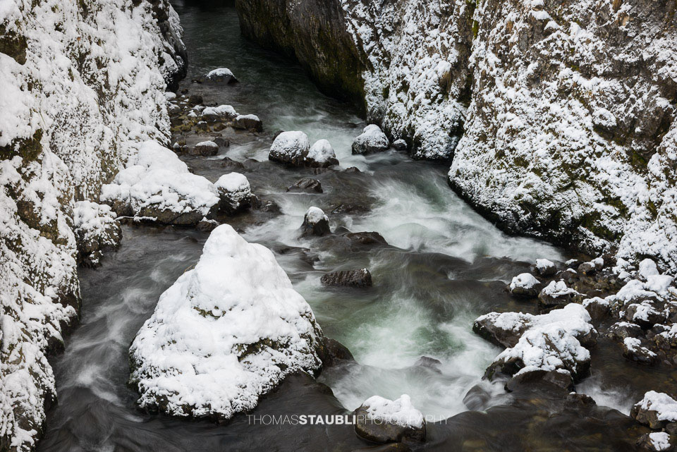Winterimpressionen an der Thur im Toggenburg