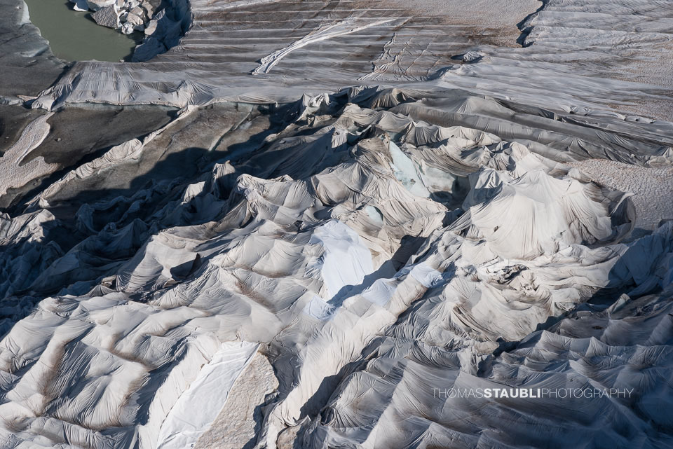 Fliesabdeckung des Rhonegletschers