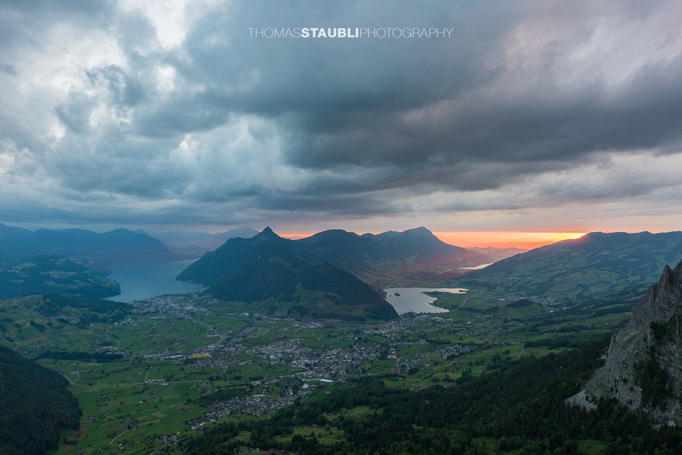 Abendrot über der Zentralschweiz