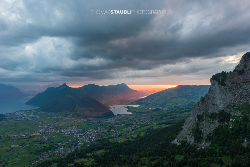 Abendrot über der Zentralschweiz