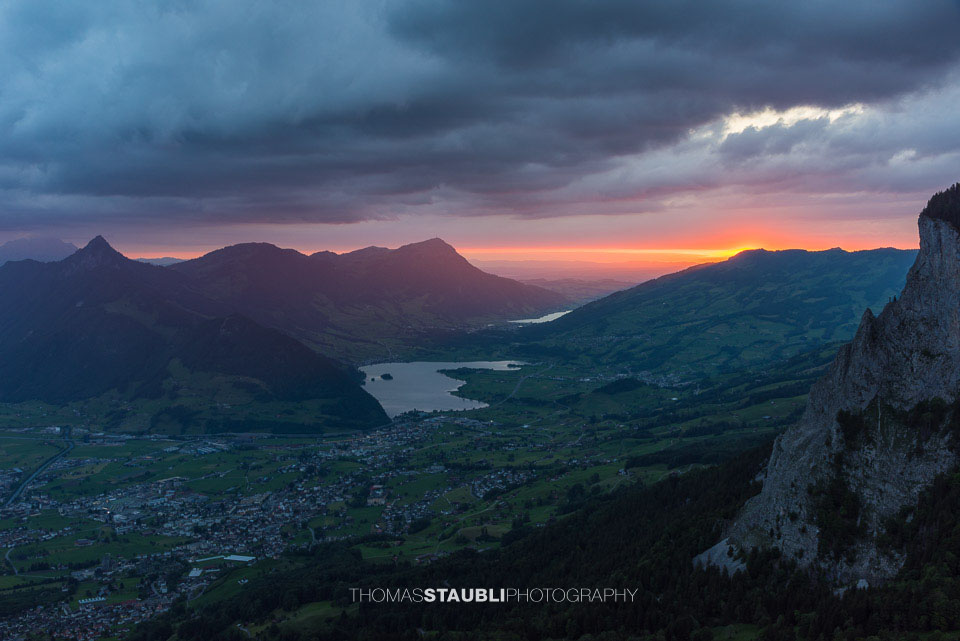 Abendrot über der Zentralschweiz