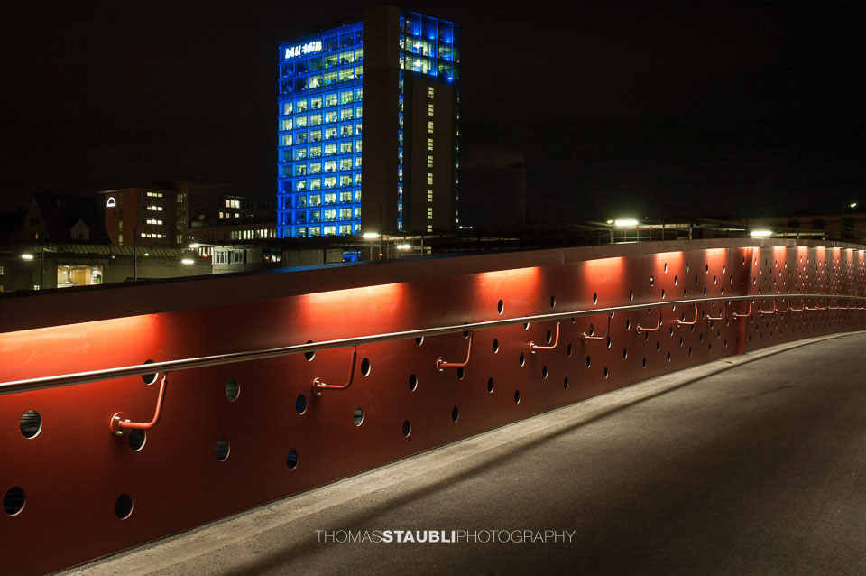 Ampèresteg bei Nacht