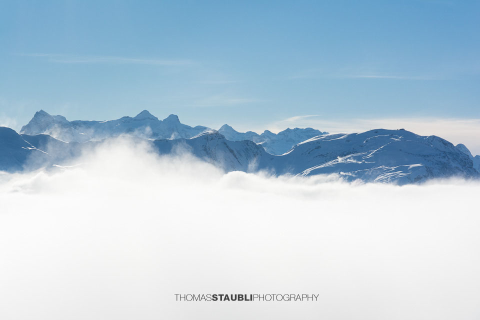 Blick vom Furggelenstock Richtung Brunnistock, Urirotstock und Fronalpstock
