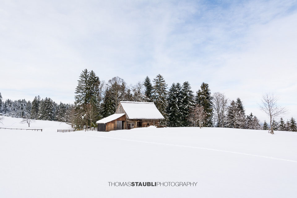 Berghütte auf dem Weg zur Gueteregg