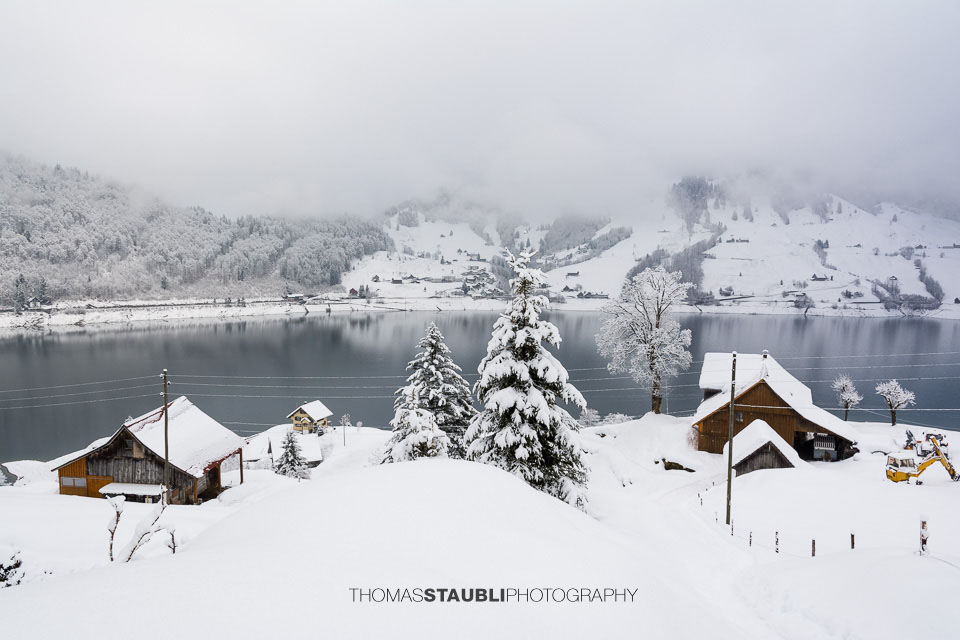Nebel über dem Wägitalersee