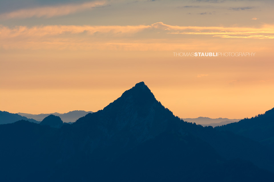 die Hohflue im Abendlicht