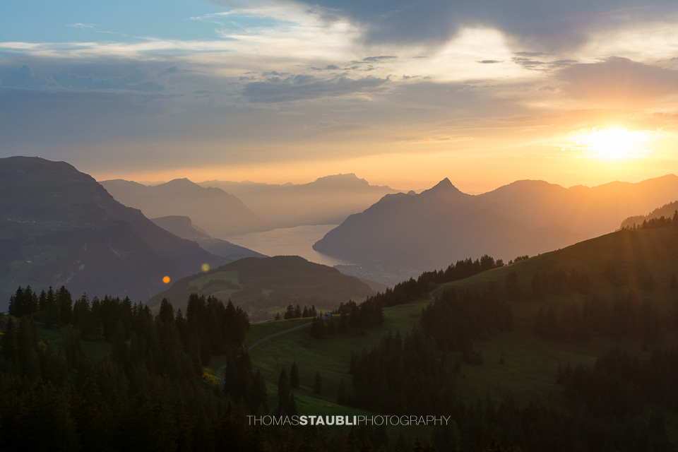 Sonnenuntergang über der Rigi