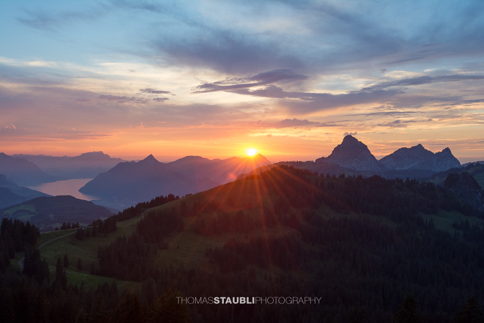 Sonnenuntergang über der Rigi