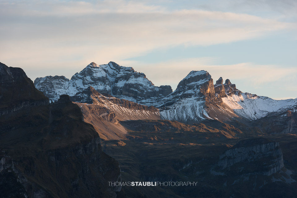 Abendstimmung über den Urner Alpen