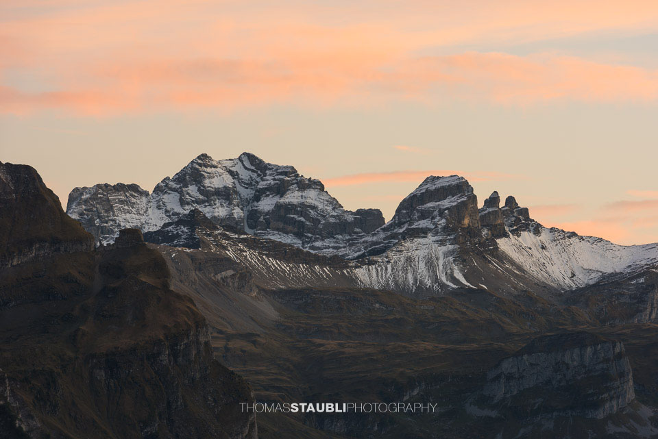 Abendrot über den Urner Alpen
