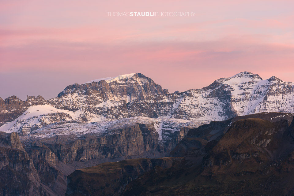 Abendrot über den Urner Alpen
