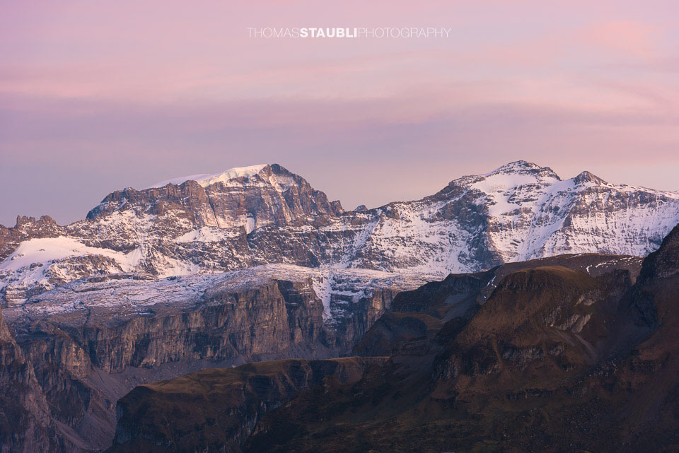 Abendrot über den Urner Alpen