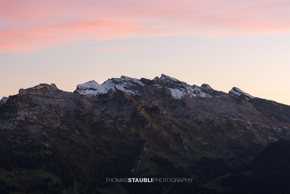 Abendrot über den Urner Alpen