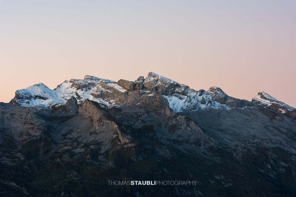 Morgenrot über den Urner Alpen