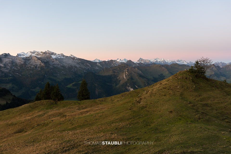 Morgenrot über den Urner Alpen
