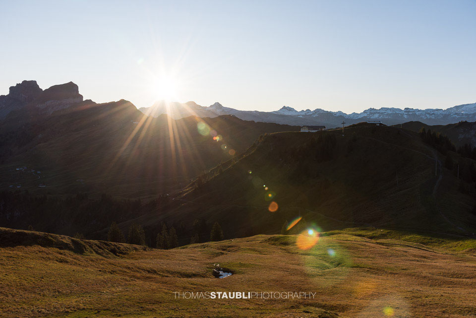 Sonnenaufgang über dem Hoch-Ybrig