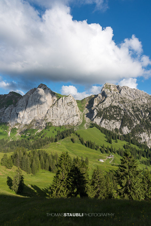 Blick zur Schwarzenegghöchi, Bockmattlistock und Schiberg