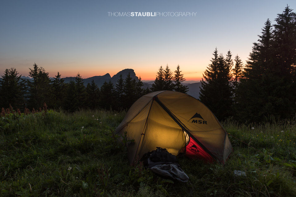 übernachten auf dem Brüschstockbügel im Wägital
