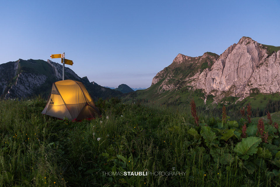 übernachten auf dem Brüschstockbügel im Wägital