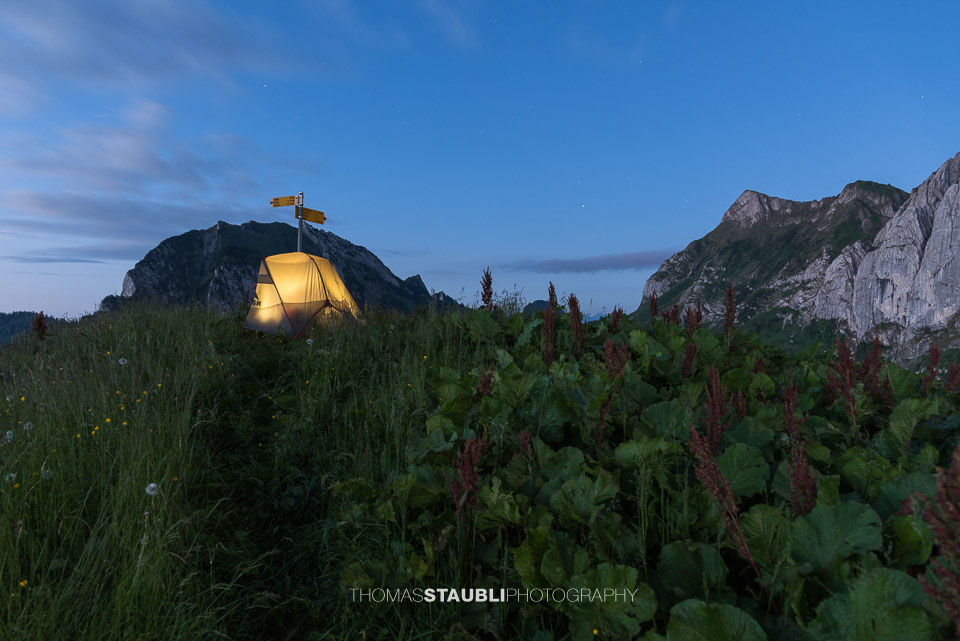 übernachten auf dem Brüschstockbügel im Wägital