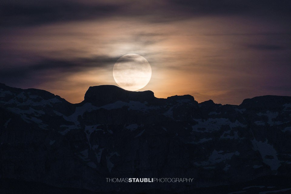 Vollmond über den Urner Alpen