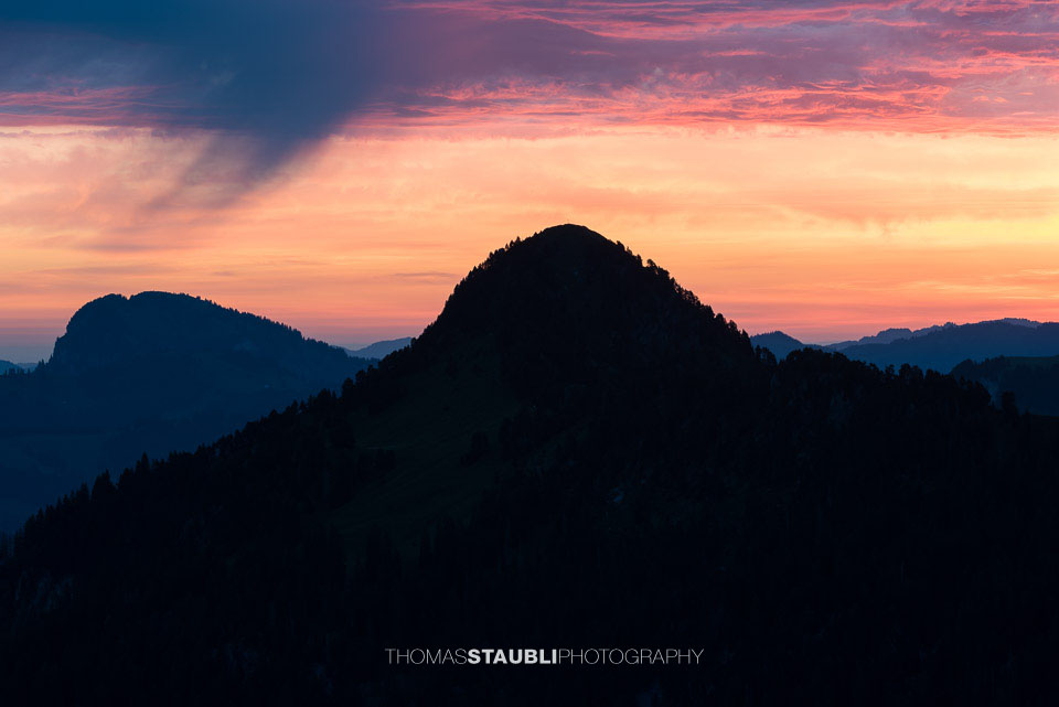 Morgenrot über dem Roggenstock