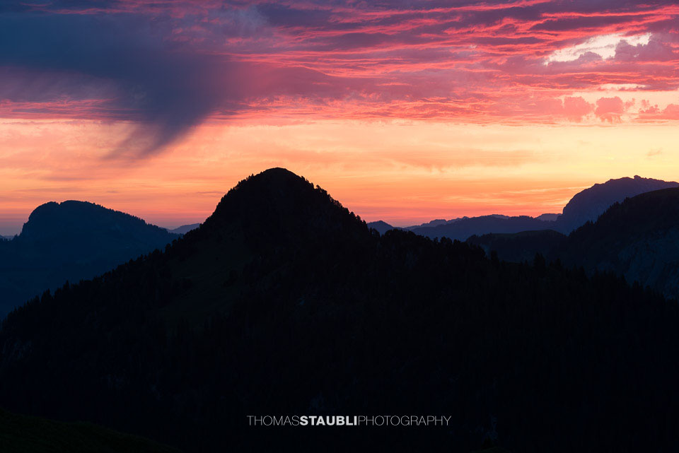 Morgenrot über dem Roggenstock