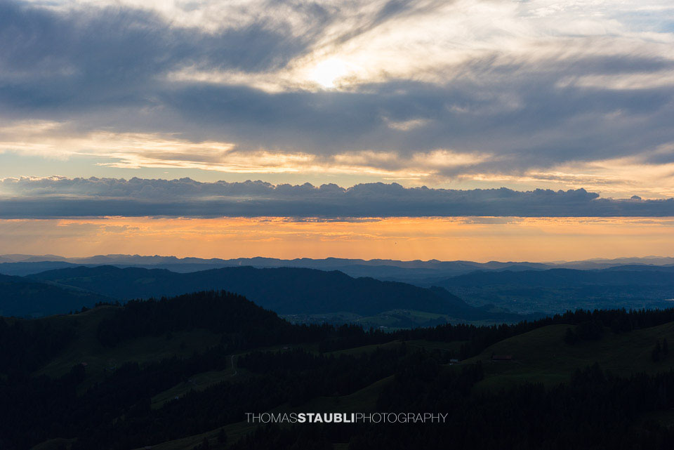 Abendstimmung über dem Mittelland