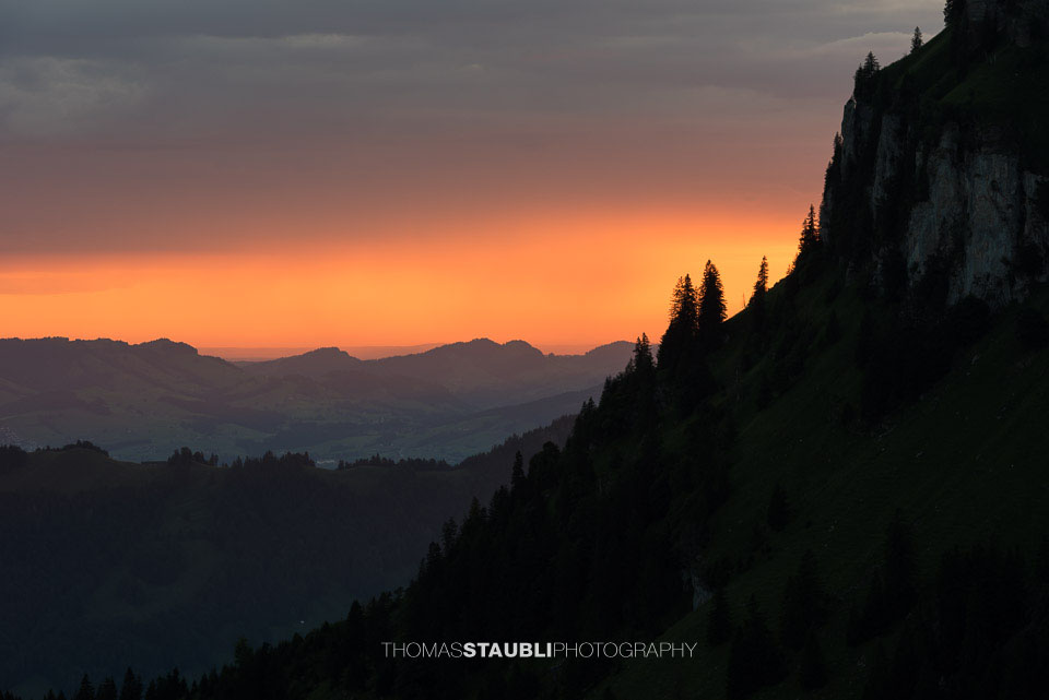 Morgenrot über den Toggenburger Alpen