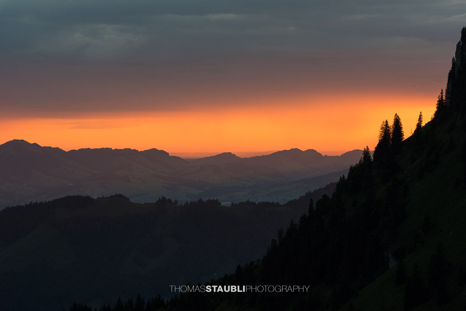 Morgenrot über den Toggenburger Alpen