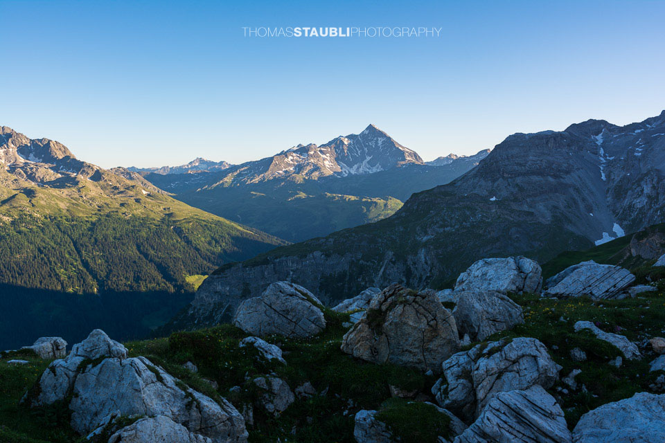 der Pizzo Tambo in der Abendsonne