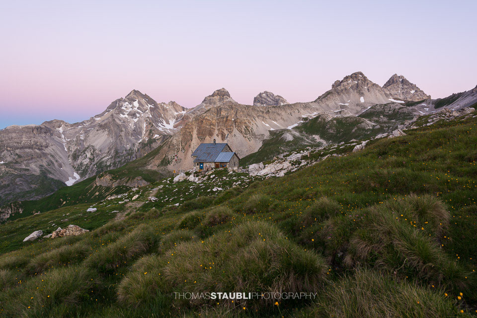 Morgenrot über der Cufercalhütte