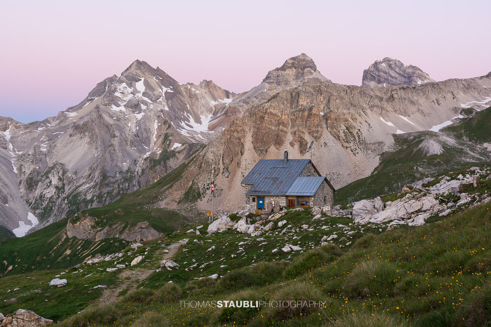 Morgenrot über der Cufercalhütte