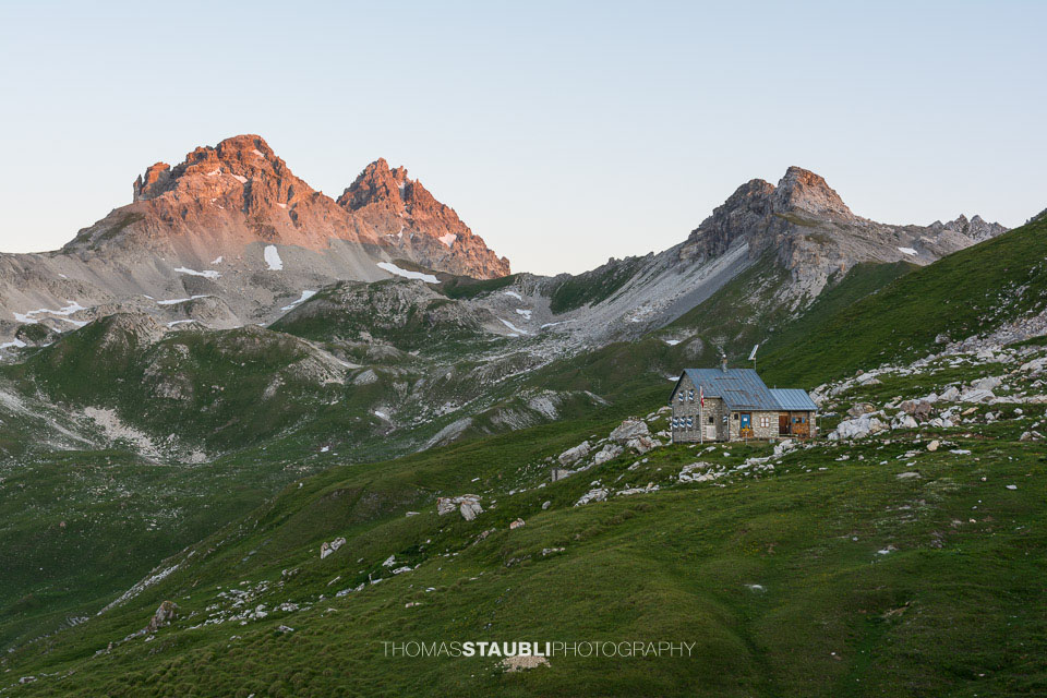 die ersten Sonnenstrahlen am Cufercalhorn