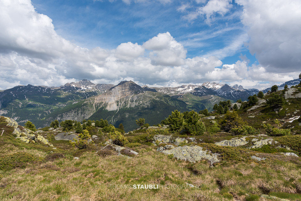 Wolkenhimmel über dem Val Schon