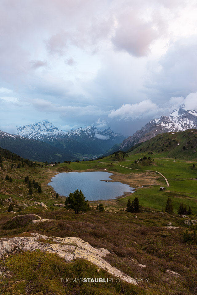 bewökter Himmel über dem Lai da Vons
