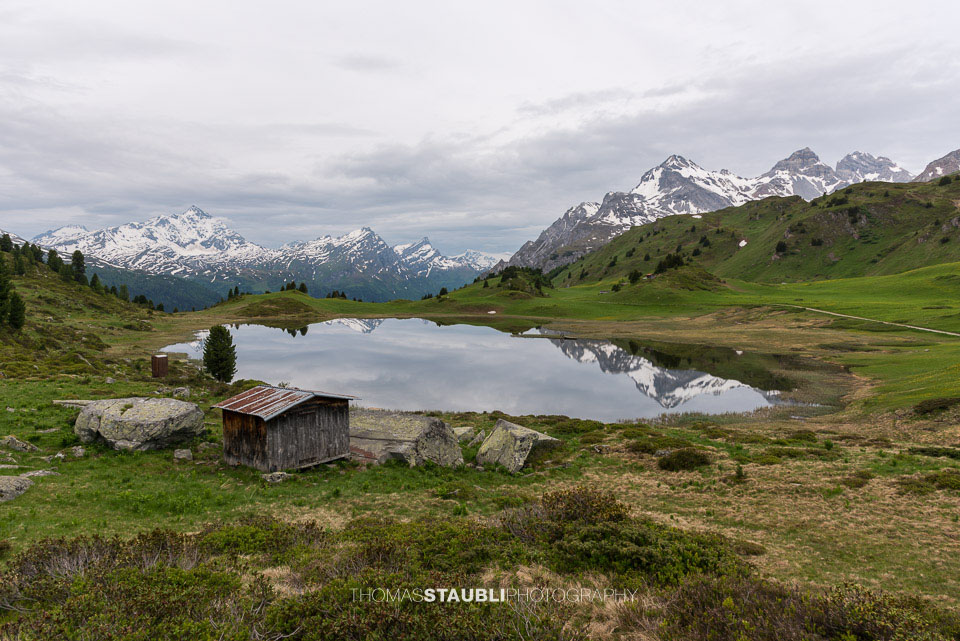 bewökter Himmel über dem Lai da Vons