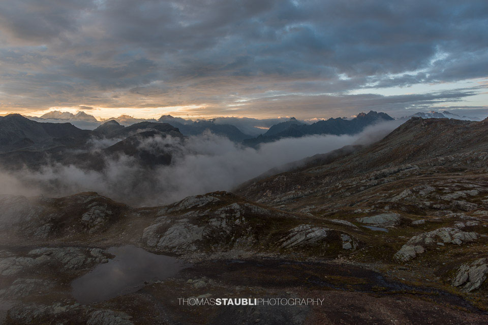 Morgenstimmung über der Alp da Sett