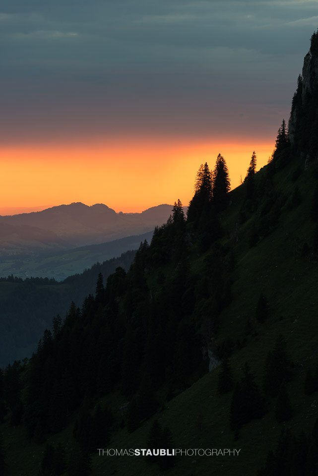Morgenrot über den Toggenburger Alpen