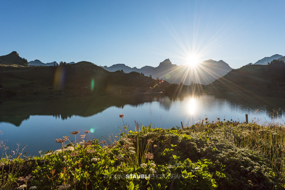 Sonnenaufgang über dem Trübsee