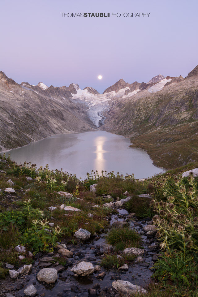 Vollmond über dem Oberaarsee