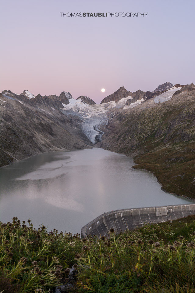 Vollmond über dem Oberaarsee