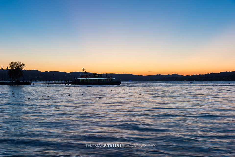 Abendstimmung am Hafen Pfäffikon