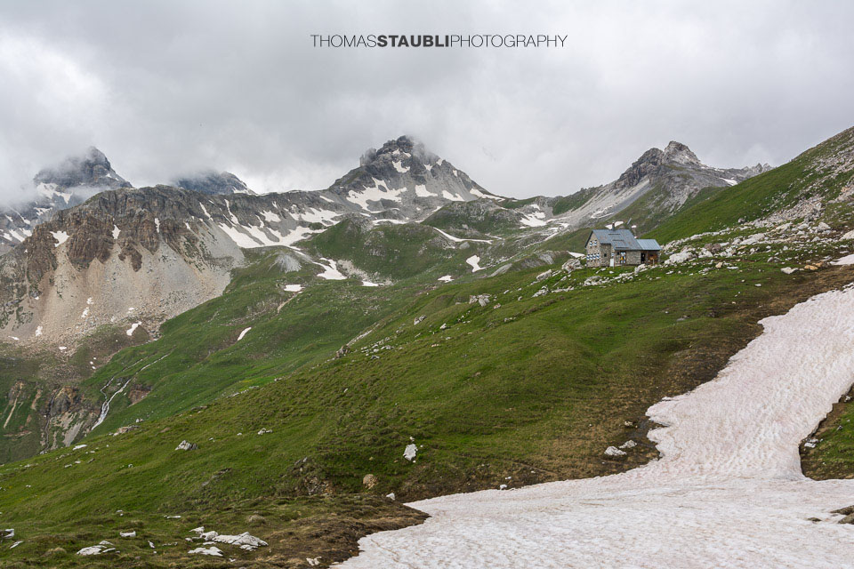 Trübes Wetter auf der Cufercalhütte