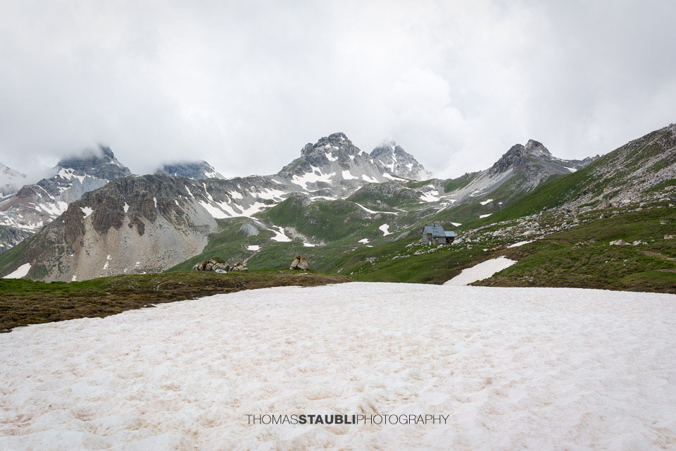 Trübes Wetter auf der Cufercalhütte
