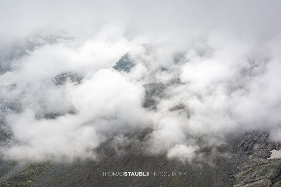 Nebel über dem Val Lavaz